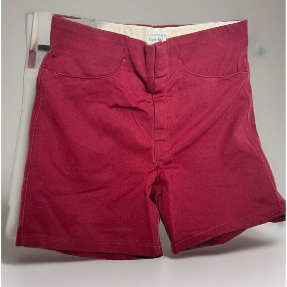Vintage Medalist Sand Knit Shorts Mens Large Red Coach 80s Football Softball. Hh - Picture 1 of 6
